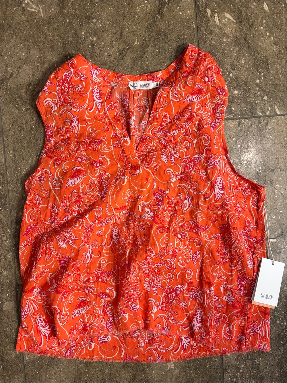 Carve Designs Dylan Tank, Lisbon, L, NWT, organic cotton